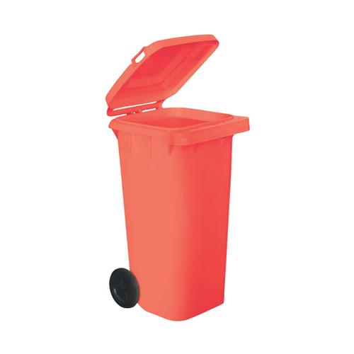 Wheelie Bin High Density Polyethylene with Rear Wheels 120 Litre Capacity 480x560x930mm Red 4022974 Buy online at Office 5Star or contact us Tel 01594 810081 for assistance