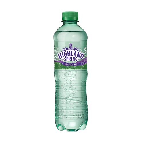 Highland Spring Water Sparkling Bottle Plastic 500ml Ref N007865 [Pack 24]