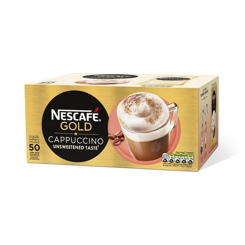 Nescafe Gold Cappuccino Instant Coffee Sachets One Cup [Pack 50] 4091605 Buy online at Office 5Star or contact us Tel 01594 810081 for assistance