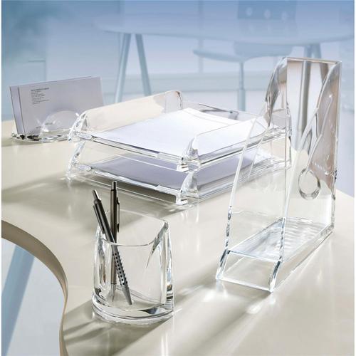 Rexel Nimbus Letter Tray Self-stacking Acrylic Clear Ref 2101504