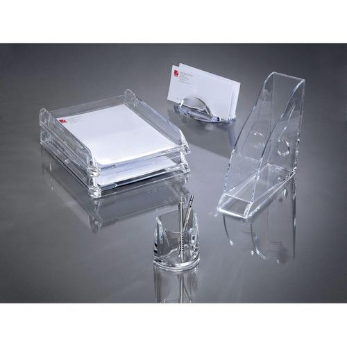 Rexel Nimbus Magazine Rack Robust Acrylic with Front Indexing Tab A4 Clear Ref 2101499 ACCO Brands