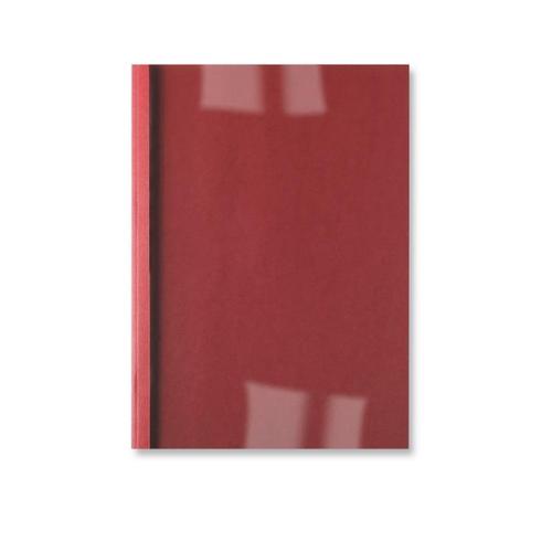 GBC Thermal Binding Covers 1.5mm Front PVC Clear Back Leathergrain A4 Red Ref IB451201 [Pack 100]