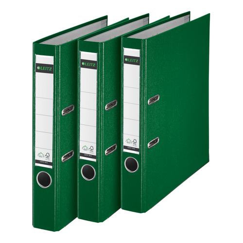 Leitz Mini Lever Arch File Plastic 50mm Spine A4 Green Ref 10151055 [Pack 10] 337681 Buy online at Office 5Star or contact us Tel 01594 810081 for assistance
