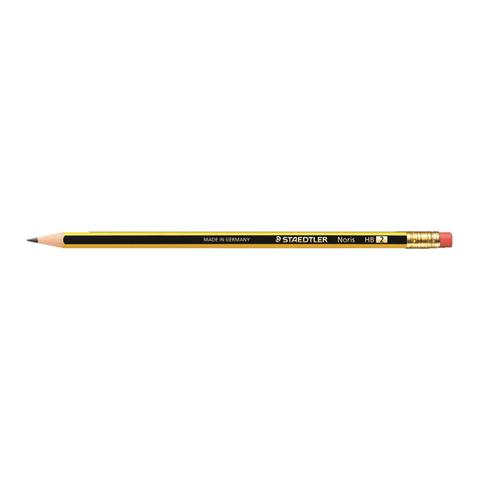 Staedtler 120 Noris Pencil with Eraser PEFC HB Ref 122HBRT [Pack 12] Staedtler