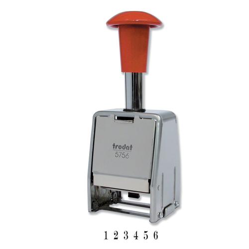 Trodat 5756/M Numberer Stamp Metal Sequential Self-inking 8 Adjustments 5.5mm Digits Ref 86624 Trodat