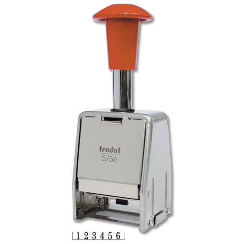Trodat 5756/M Numberer Stamp Metal Sequential Self-inking 8 Adjustments 5.5mm Digits Ref 86624 842893 Buy online at Office 5Star or contact us Tel 01594 810081 for assistance