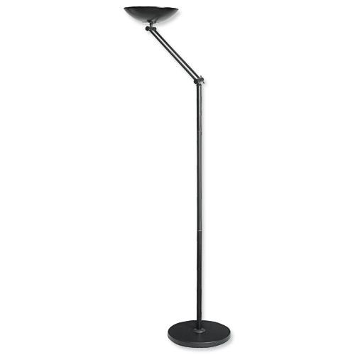 black uplighter floor lamp