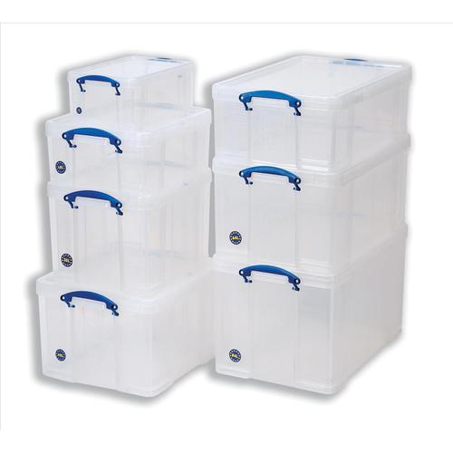 Really Useful Storage Box 35 Litre Clear Ref 35C &Useful Storage Box 9 Litre Clear 