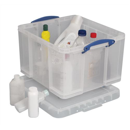 Really Useful Storage Box Plastic Lightweight Robust Stackable 42 Litre W440xD520xH310mm Clear Ref 42C