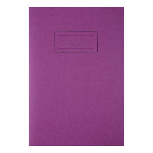 Silvine Exercise Book Ruled and Margin 80 Pages 75gsm A4 Purple Ref EX111 [Pack 10]