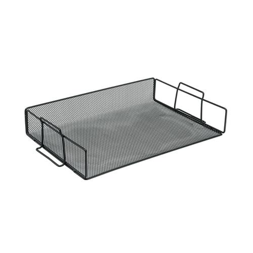 5 Star Office Mesh Filing Tray for Desks Stackable Side Load Landscape Foolscap Black 287918 Buy online at Office 5Star or contact us Tel 01594 810081 for assistance