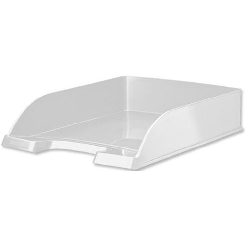 Leitz WOW Filing Tray Stackable for Office Desks Glossy White Pearl 4010667 Buy online at Office 5Star or contact us Tel 01594 810081 for assistance