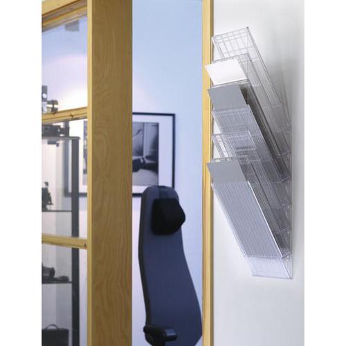 Durable Flexiboxx Literature Holder Wall Mountable 6 Pockets Portrait A4 Clear Ref 1709760400 4043168 Buy online at Office 5Star or contact us Tel 01594 810081 for assistance