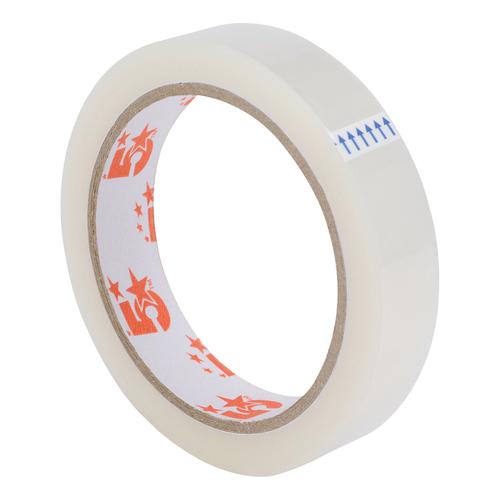 5 Star Office Clear Tape Roll Large Easy-tear Polypropylene 40 Microns 18mm x 66m [Pack 8]