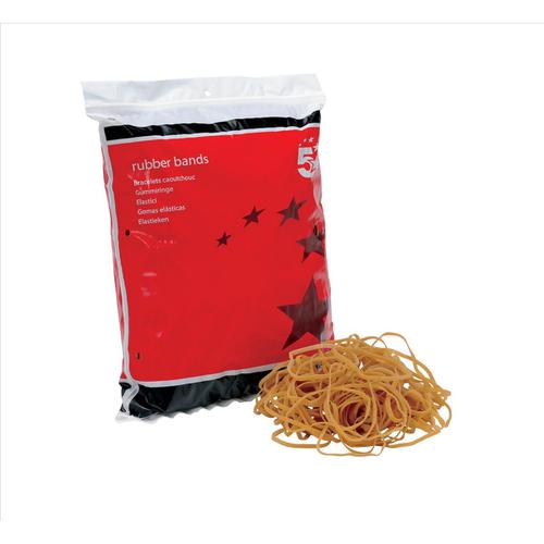5 Star Office Rubber Bands No.32 Each 76x3mm Approx 800 Bands[Bag 0.454kg] The OT Group