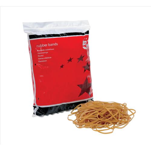 5 Star Office Rubber Bands No.38 Each 152x3mm Approx 400 Bands [Bag 0.454kg]  296441