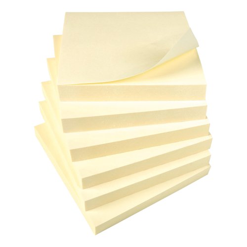 5 Star Office Re-Move Notes Repositionable Pad of 100 Sheets 76x76mm Yellow [Pack 12]  296638