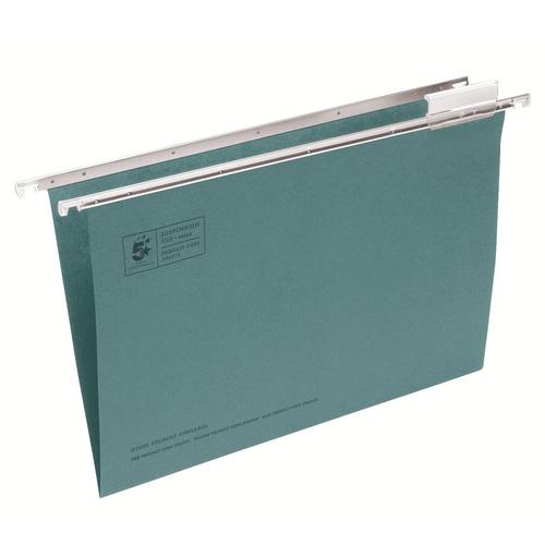 Pack 50 5 Star Suspension File Manilla Heavyweight with Tabs and Inserts Foolscap Red Ref 100331397