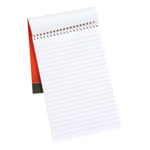 5 Star Office FSC Shorthand Pad Wirebound 60gsm Ruled 160pp 127x200mm Red & White [Pack 10]  297595