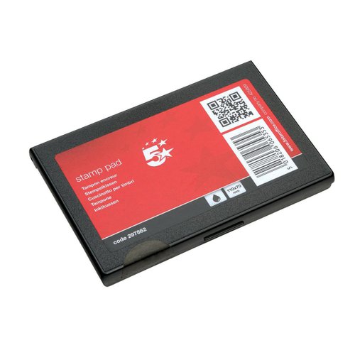 5 Star Office Stamp Pad 110x70mm Black