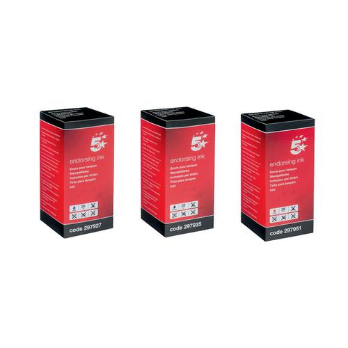 5 Star Office Stamp Pad Endorsing Ink Refill 28ml Black 297935 Buy online at Office 5Star or contact us Tel 01594 810081 for assistance