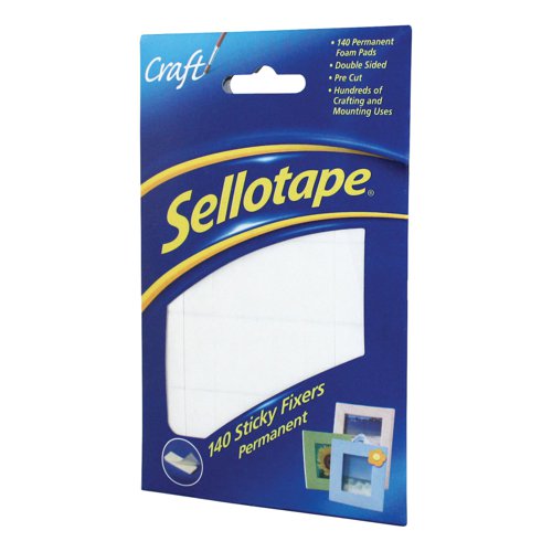 Sellotape Sticky Fixers Permanent 12mm x 25mm Pack 6