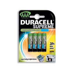 Duracell Rechargeable AAA Batteries Nimh Mn2400 Lr03 Ref Recr03Dur [Pack 4]