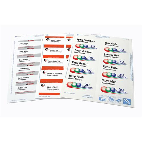 Avery Name Badges Laser-printable Refill Kit 8 per Sheet W86xH55mm Ref L7418-25UK [25 Sheets] 310566 Buy online at Office 5Star or contact us Tel 01594 810081 for assistance