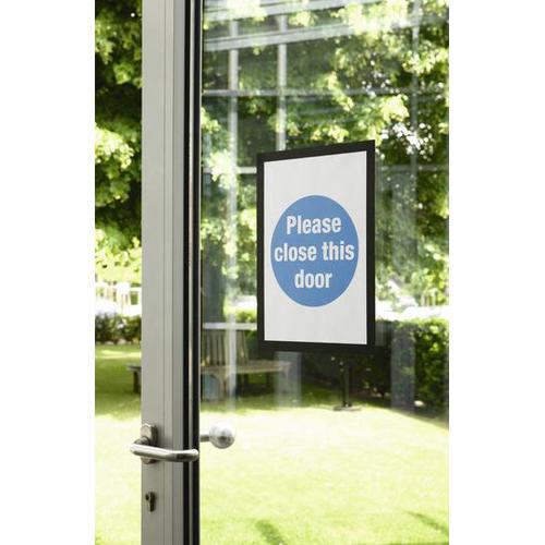 Durable Duraframe A4 Self Adhesive with Magnetic Frame Black Ref 487201 [Pack 2] Durable (UK) Ltd