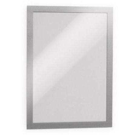 Durable Duraframe A4 Self Adhesive with Magnetic Frame Silver Ref 487223 [Pack 2] Durable (UK) Ltd