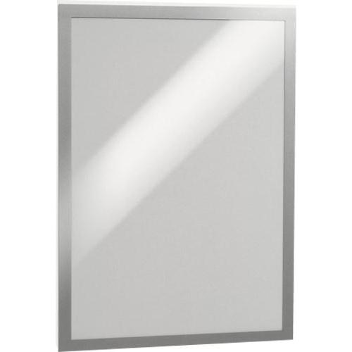 Durable Duraframe A3 Self Adhesive with Magnetic Frame Silver Ref 487323 [Pack 2]