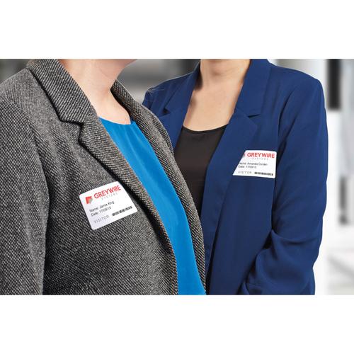 Avery Name Badge Labels Laser Self-adhesive 80x50mm Blue Border Ref L4787-20 [200 Labels] Avery UK