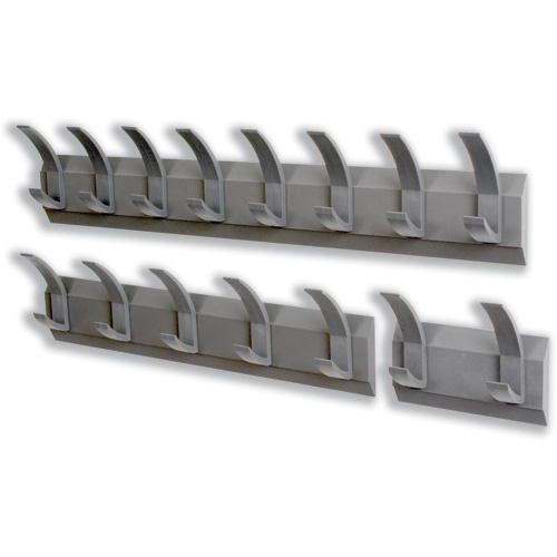 Acorn Hat and Coat Wall Rack with Concealed Fixings 8 Hooks 830x50x120mm Graphite Ref 319883