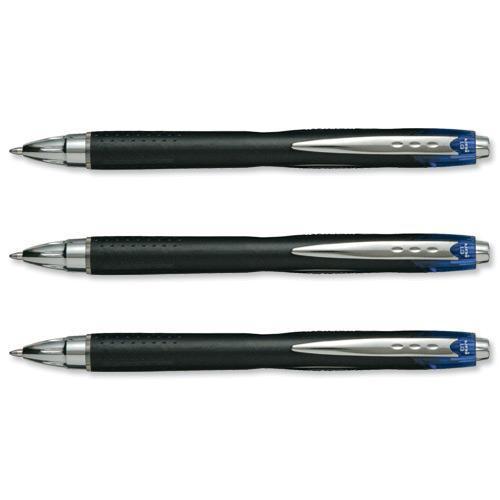 Uni-ball Jetstream RT Rollerball Pen Retractable 1.0mm Tip 0.45mm Line Blue Ref 789107000 [Pack 12] Mitsubishi Pencil Company