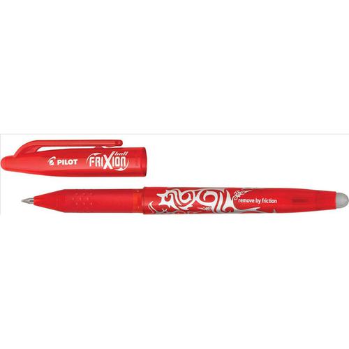 Pilot FriXion Rollerball Pen Eraser Rewriter Medium 0.7mm Tip 0.35mm Line Red Ref 4902505322716 [Pack 12] Pilot Pen
