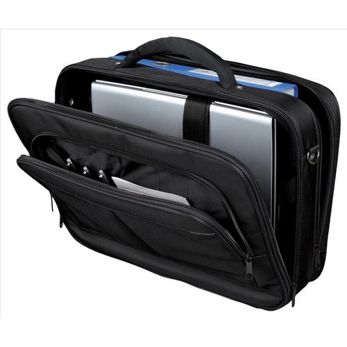 Lightpak Executive Laptop Bag Padded Multi-section Nylon Capacity 17in Black Ref 46029 Jusecha GmBH