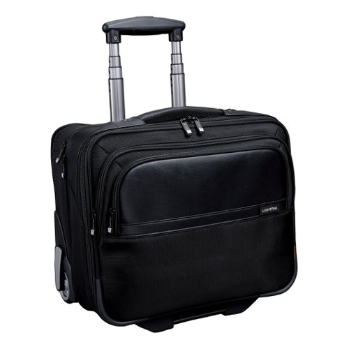 Lightpak Executive Trolley with Detachable Laptop Sleeve Nylon Capacity 17in Black Ref 46101