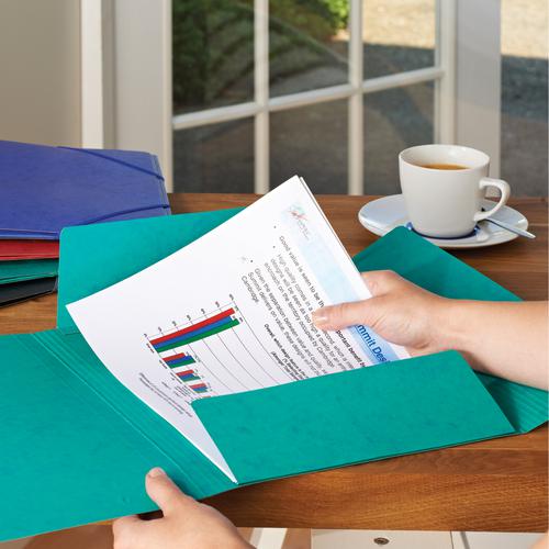 Oxford Folder Elasticated 3-Flap 450gsm A4 Assorted Ref 400114319 [Pack 10] 4051197 Buy online at Office 5Star or contact us Tel 01594 810081 for assistance
