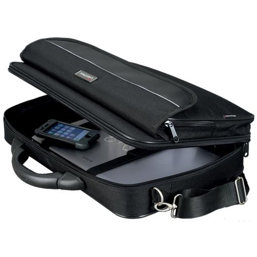 Lightpak Elite Large Laptop Case Nylon Capacity 17in Black Ref 46111