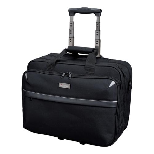 Lightpak Business Trolley Bag with Laptop Compartment Nylon Capacity 17in Black Ref 46099