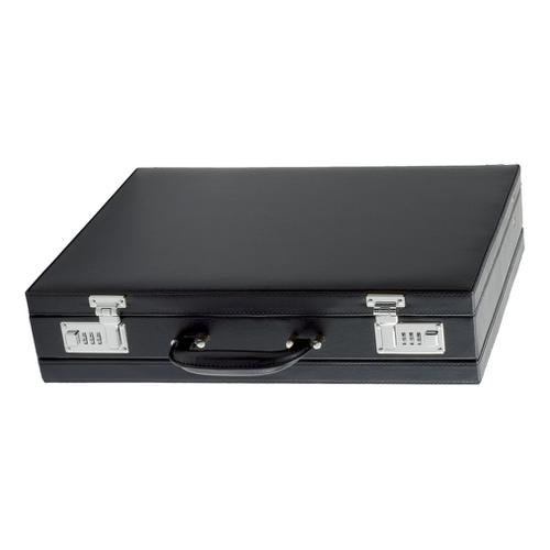 Alassio Ponte Attache Case Multi-section Expandable Leather-look Black Ref 92300