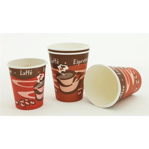 Paper Cup for Hot Drinks 8oz 236ml Varied Design Ref 01156 [Pack 50] 871036 Buy online at Office 5Star or contact us Tel 01594 810081 for assistance