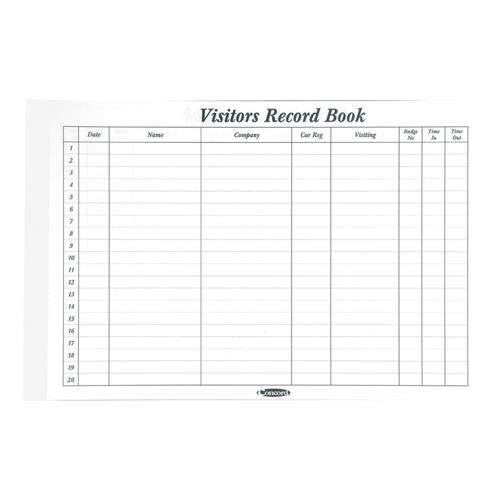 Concord CD14P Refill for Visitors Book 50 Sheets 2000 Entries 230x335mm Ref 85801/CD14P