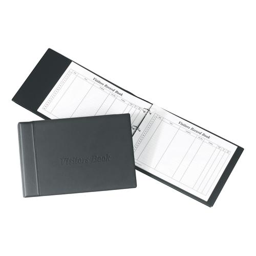 Concord Visitors Book Loose-leaf 3-Ring Binder with 50 Sheets 2000 Entries 230x355mm Black Ref 85710/CD14