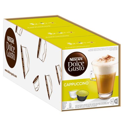 Nescafe Cappuccino Capsules for Dolce Gusto Machine Ref 12019905 Packed 48 (3x16 Capsules=24 Drinks) Nestle