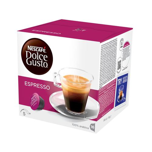 Nescafe Espresso Capsules for Dolce Gusto Machine Ref 12019859 Packed 48 (3x16 capsules=48 Drinks) Nestle