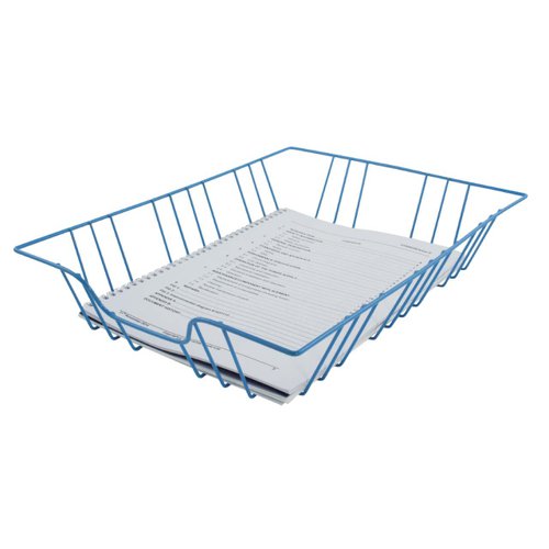 Wire A4 Letter Tray Blue