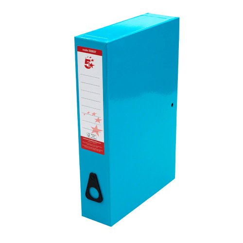 5 Star Office Box File Foolscap Blue [Pack 5]