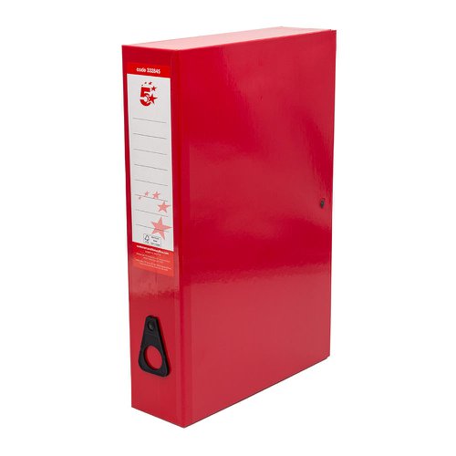 5 Star Office Box File Fcap Red [Pack 5]