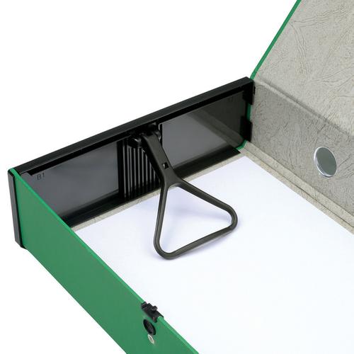 5 Star Office Box File 75mm Spine Lock Spring Foolscap Green [Pack 5] The OT Group